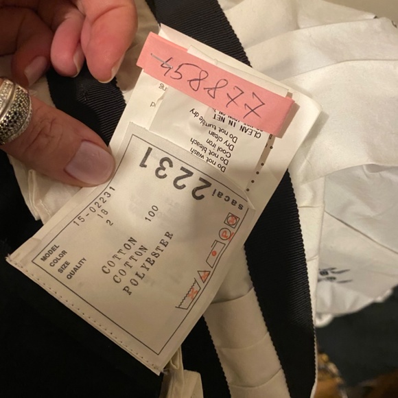 Sacai white and navy skirt - Picture 4 of 7